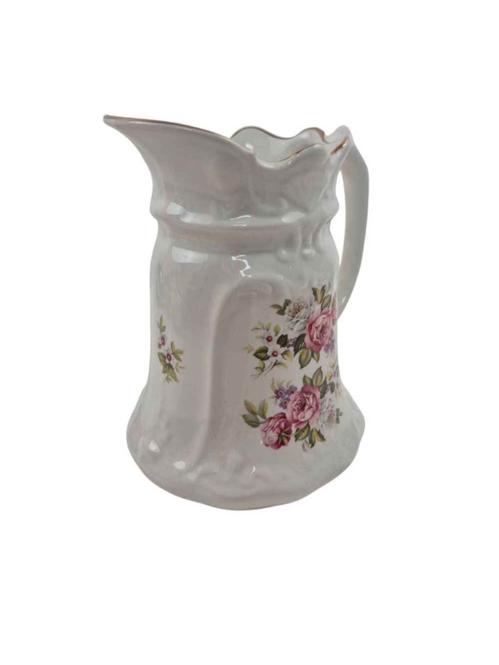 Old Foley James Kent Pitcher Harmony Rose Staffordshire Vintage Ceramic Floral - Picture 10 of 11